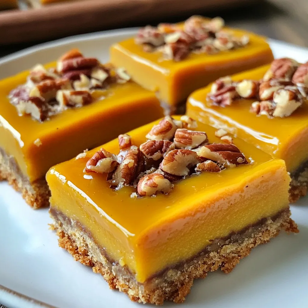 Pumpkin Pecan Caramel Bars Irresistible Fall Treat
