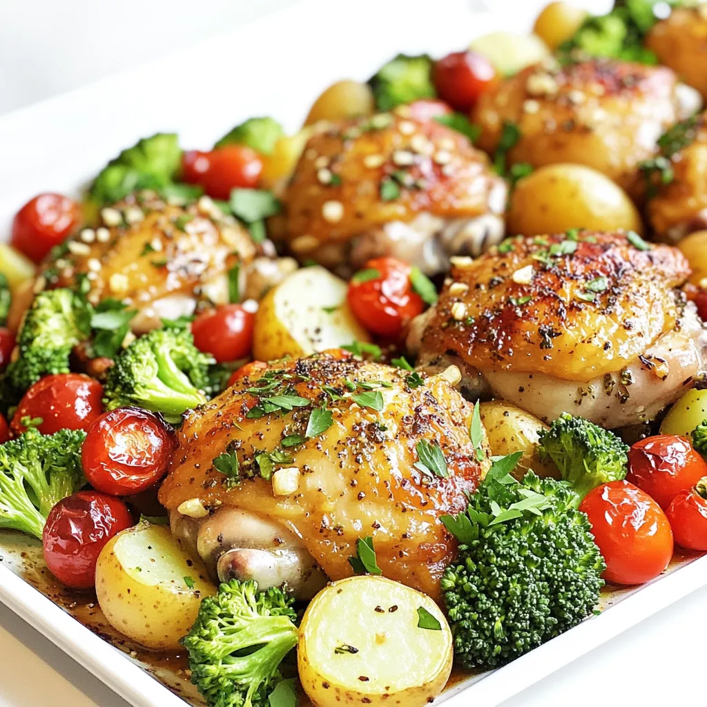 Sheet Pan Garlic Herb Chicken &#038; Veggies Delight