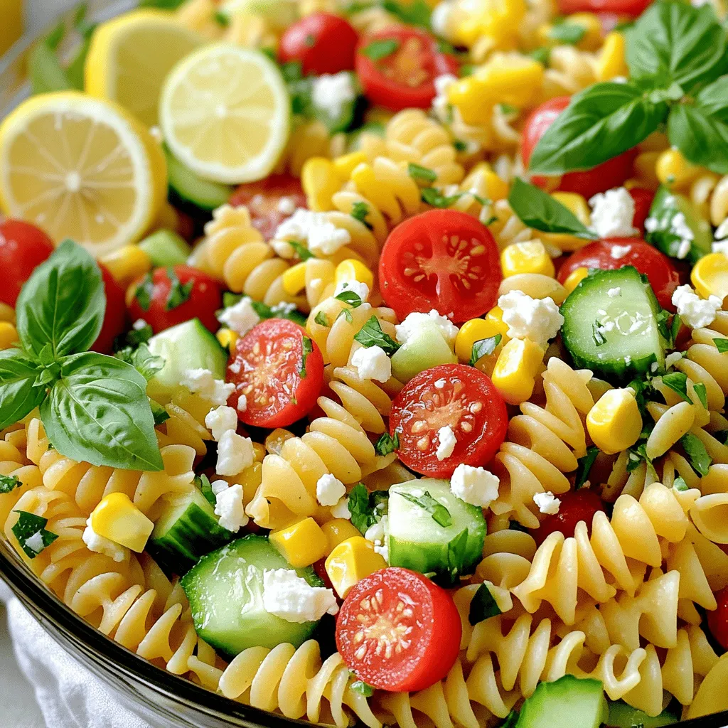 Savory Summer Pasta Salad with Lemon Vinaigrette