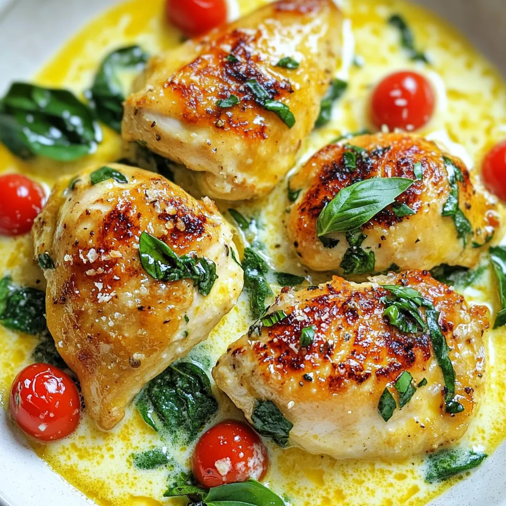 Creamy Garlic Tuscan Chicken Delicious and Simple Dish