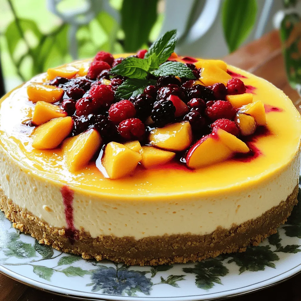 Berry Peach Cheesecake Delightfully Creamy Recipe