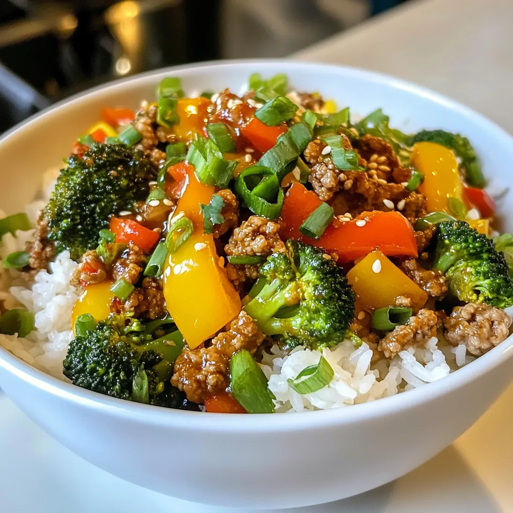 Savory Ground Turkey Rice Bowl Quick and Healthy Meal