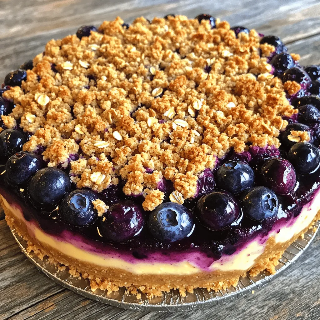 Blueberry Crumble Cheesecake Irresistible Dessert Delight