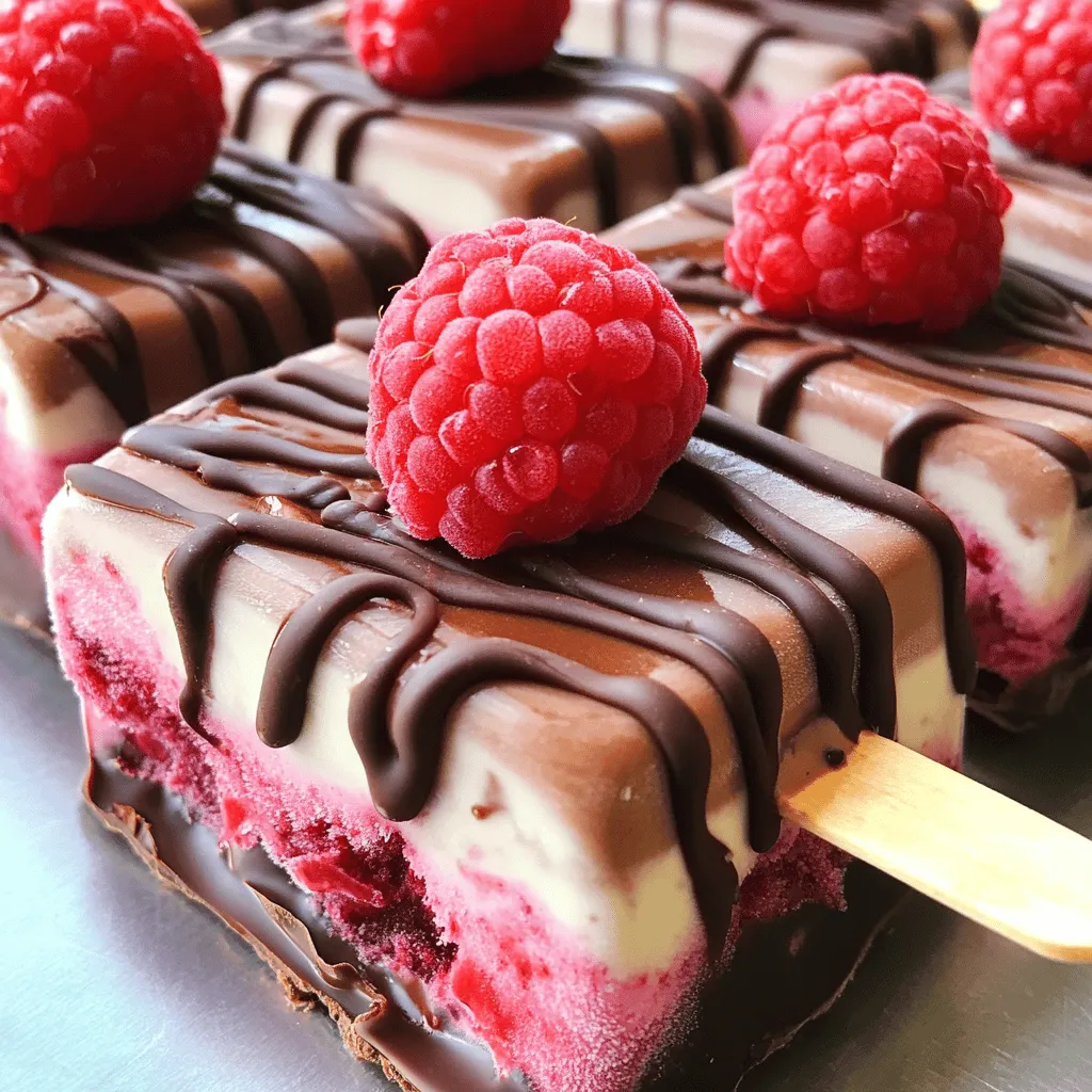 Chocolate Raspberry Frozen Yogurt Pops Delightful Treat