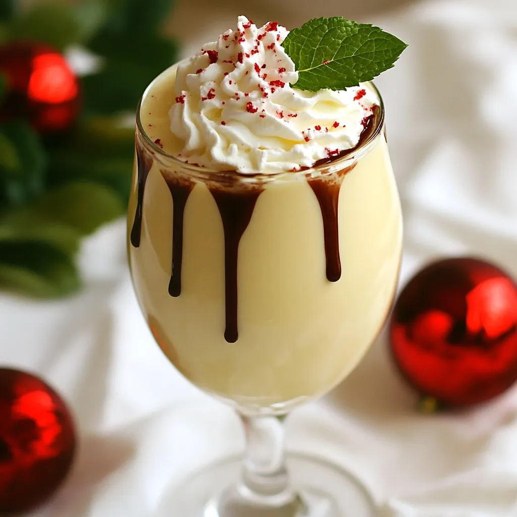 Creamy Peppermint Eggnog Martini Festive Holiday Drink