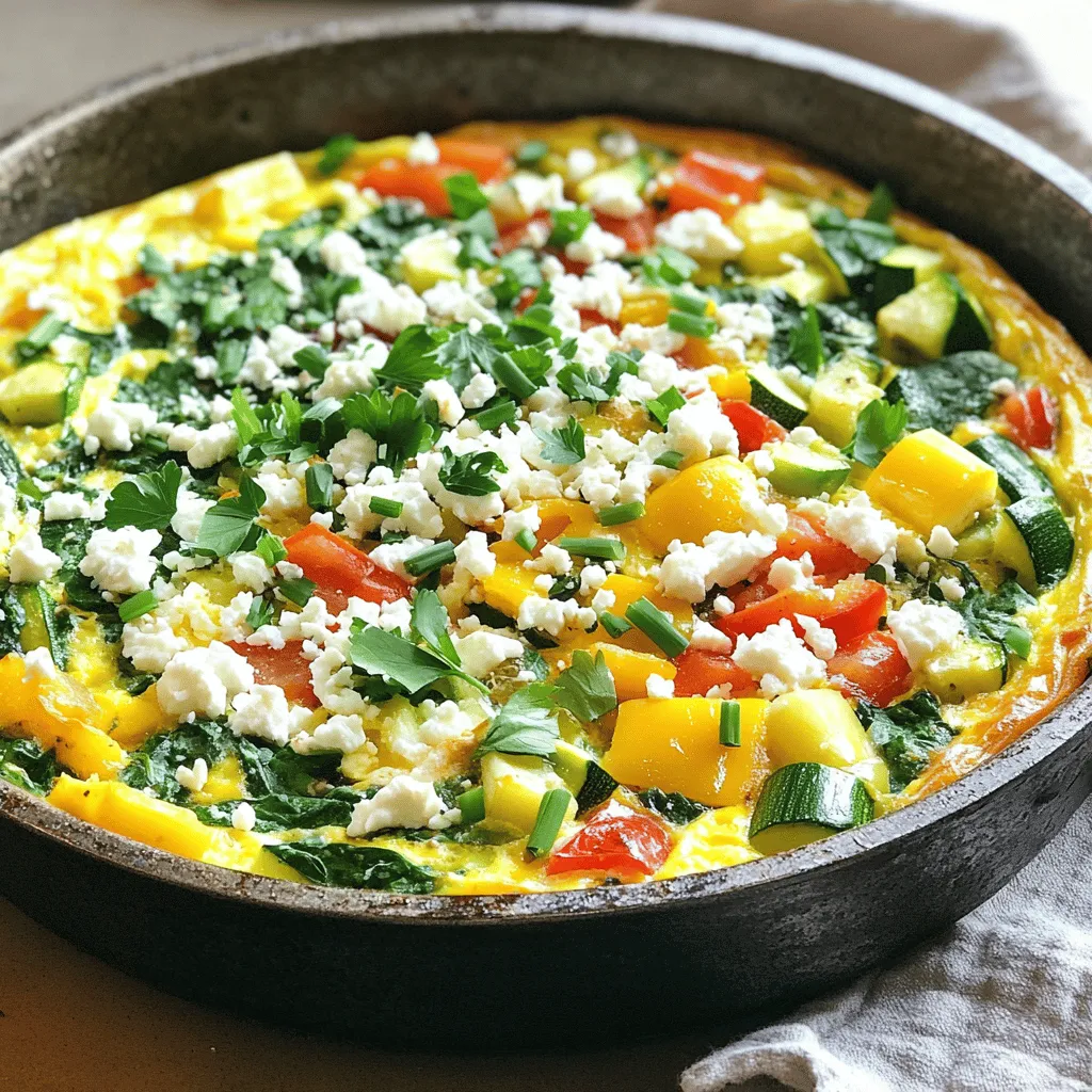 Vegetable Frittata with Feta Perfect Breakfast Idea