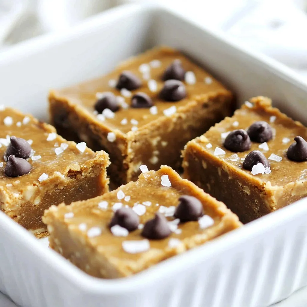 Healthy No-Bake Cookie Dough Bars Delightful Treat