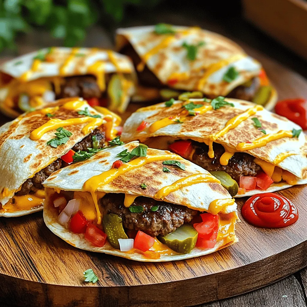 Cheeseburger Quesadilla Smash Sliders Flavor Explosion