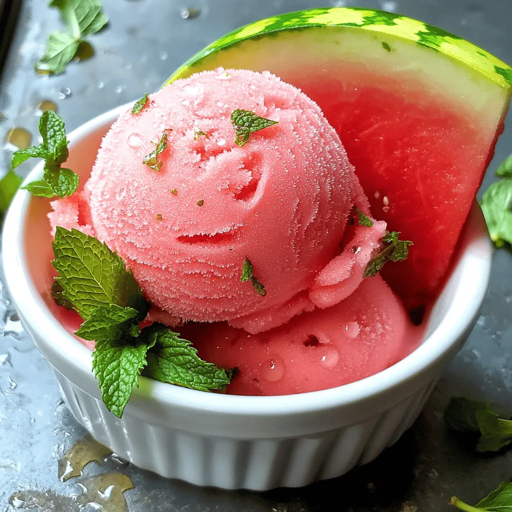 Easy Watermelon Sorbet Refreshing Summer Delight