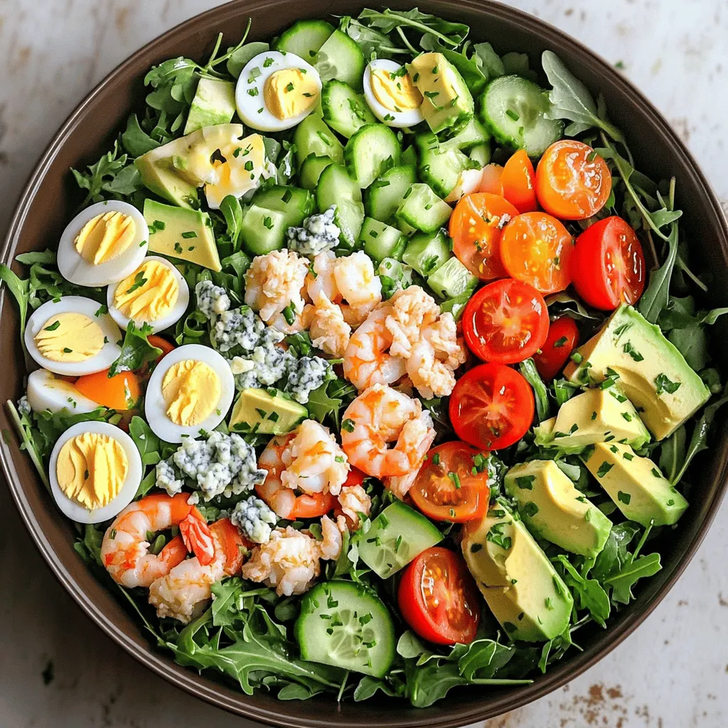 Seafood Cobb Salad Fresh and Flavorful Delight