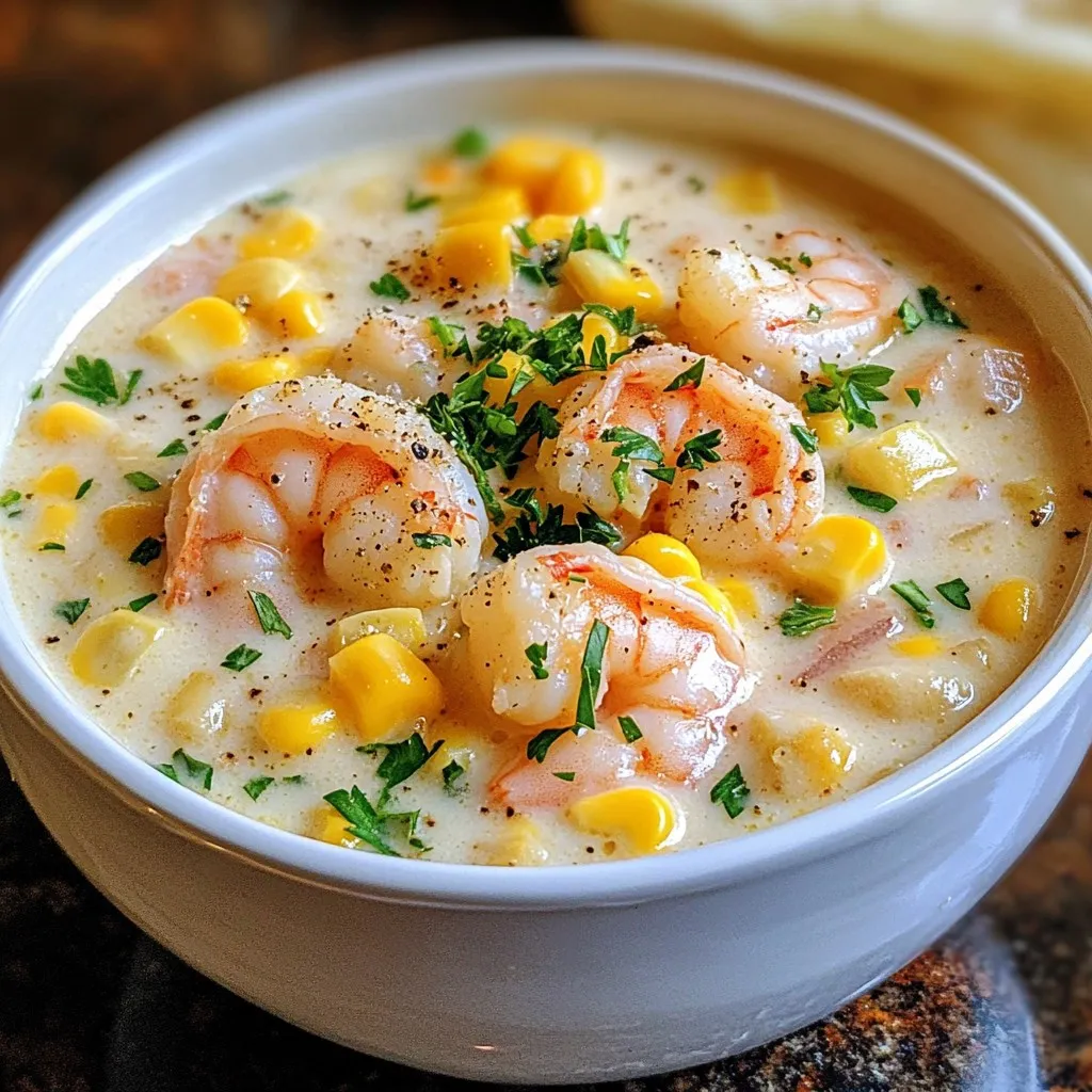 Creamy Shrimp and Corn Chowder Delightful Comfort Soup