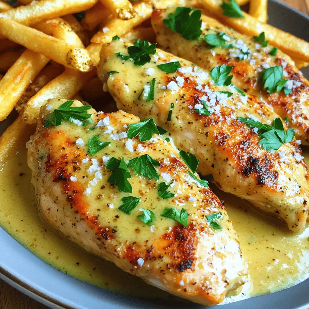 Creamy Garlic Parmesan Chicken Fillets with Fries Delight