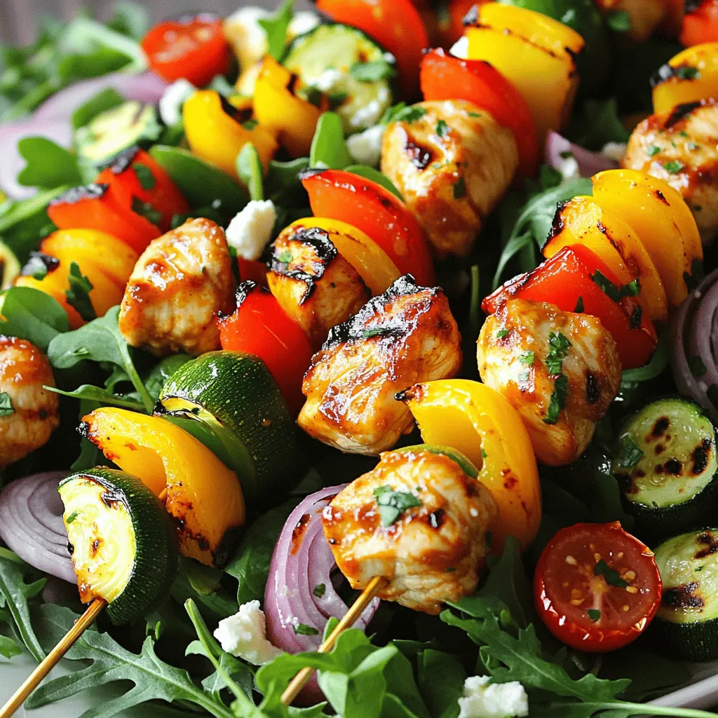 BBQ Chicken Skewer Salad Flavorful and Fresh Meal
