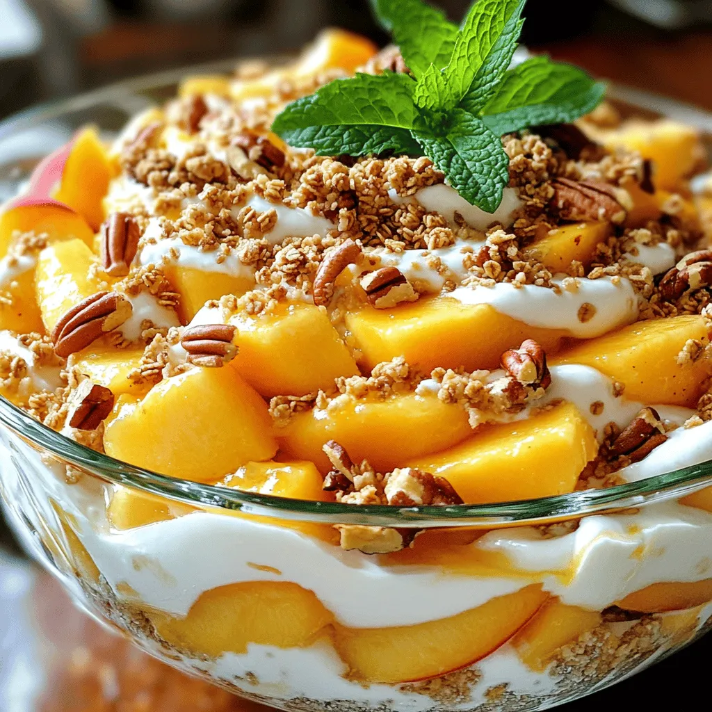 Peach Cobbler Cheesecake Salad Delightful Treat Idea