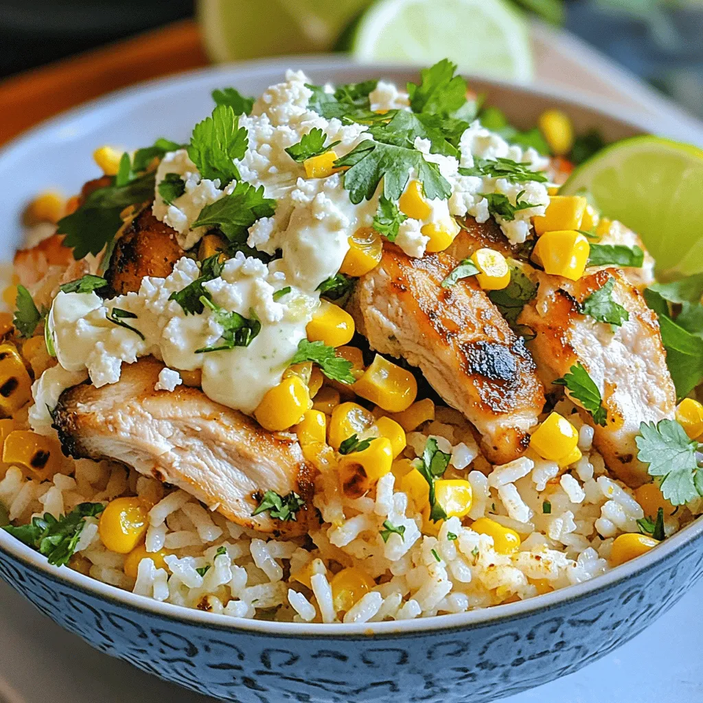 Flavorful Street Corn Chicken Rice Bowl Recipe