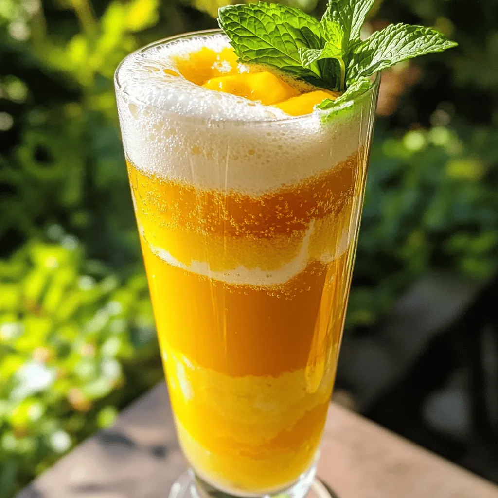 Peach Bellini Mocktail Refreshing Summer Delight