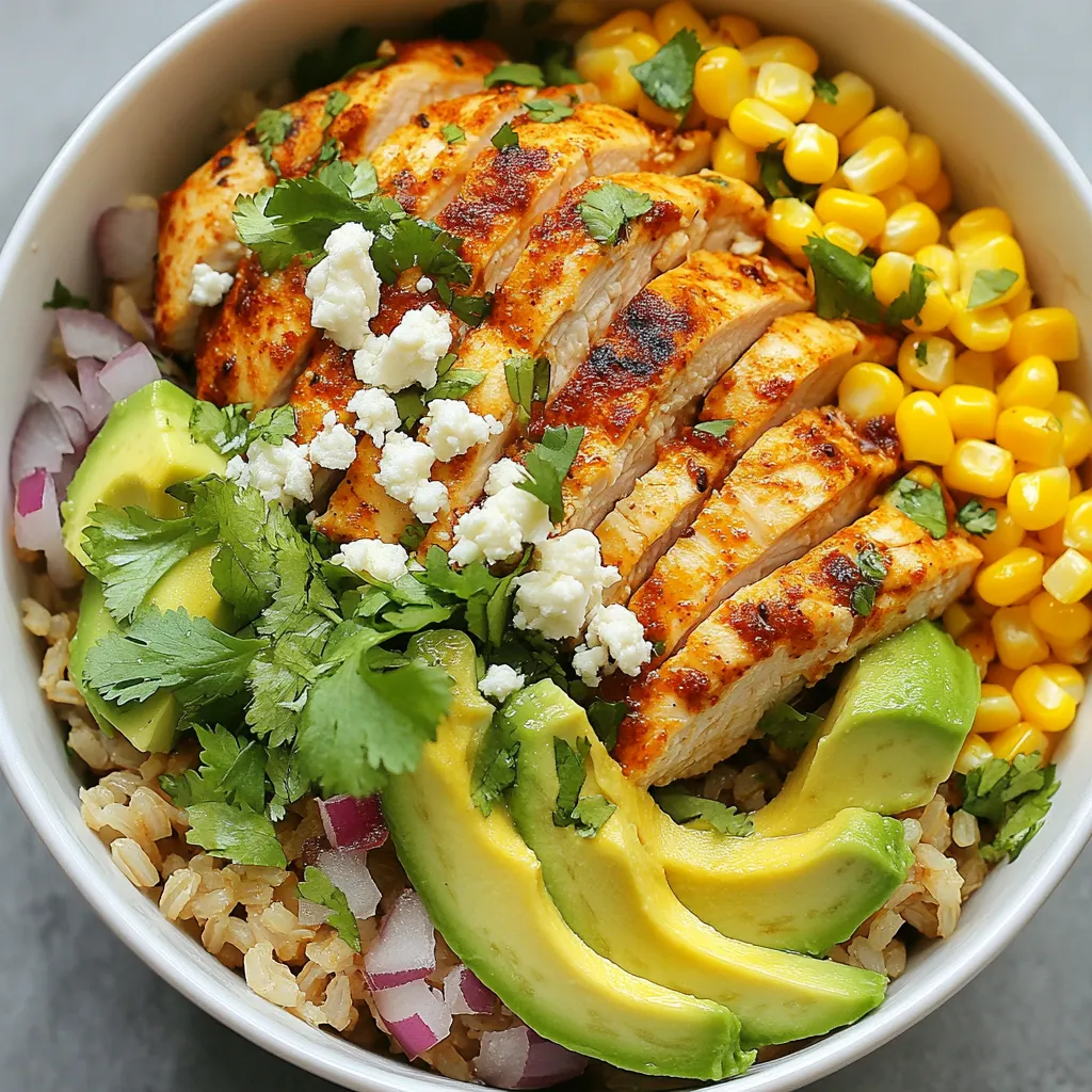 Street Corn Chicken Rice Bowl Flavorful and Filling Dish