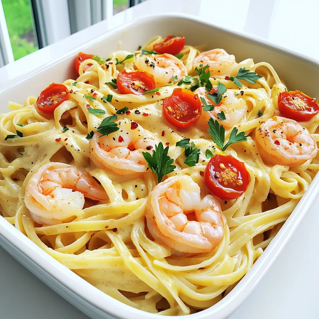 Creamy Garlic Butter Shrimp Linguine Simple Delight