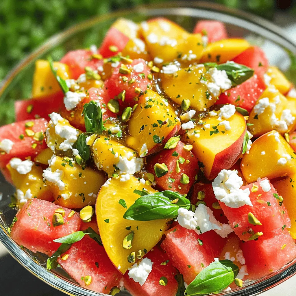 Summer Peach Watermelon Salad Fresh and Flavorful Treat