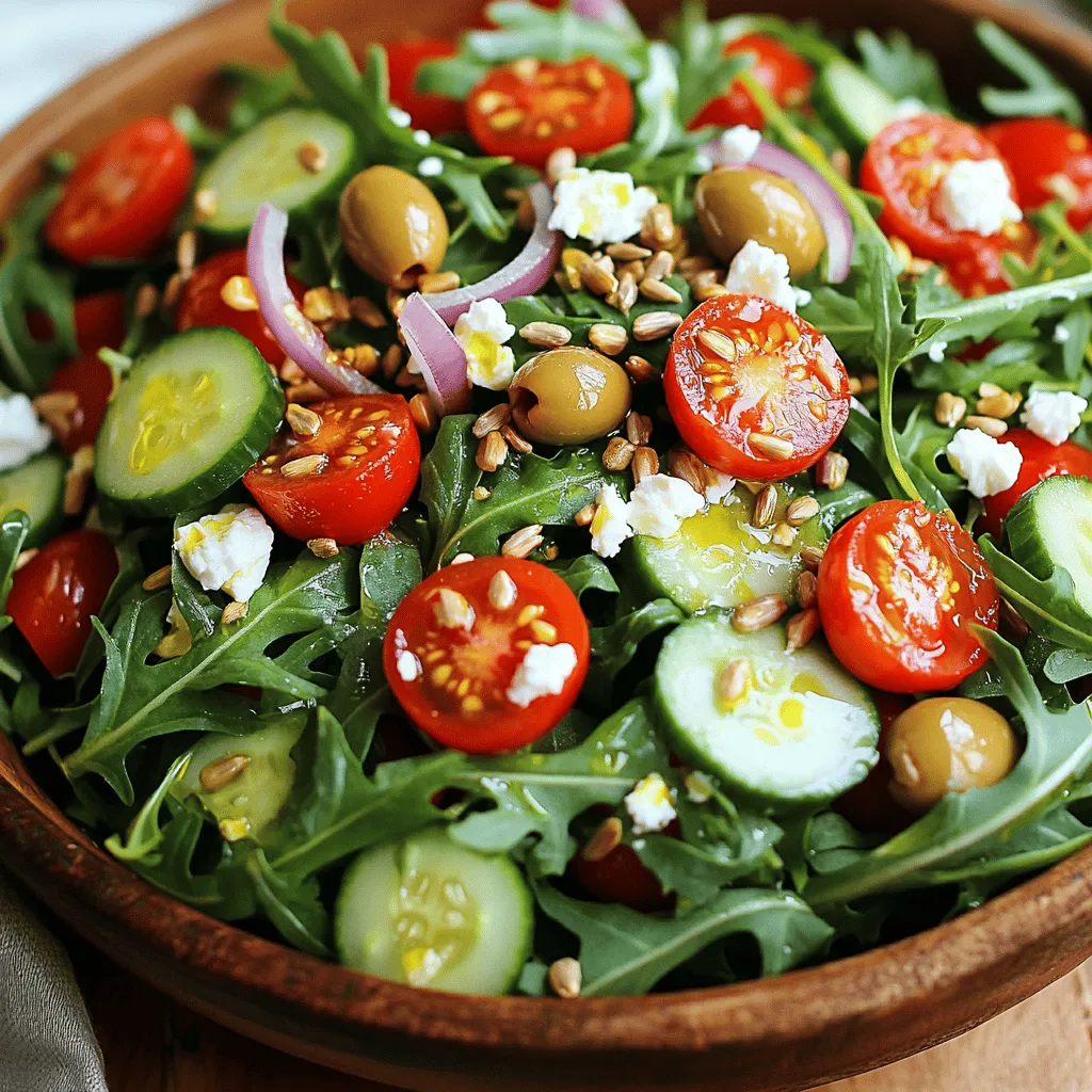 Mediterranean Arugula Salad Fresh and Flavorful Dish