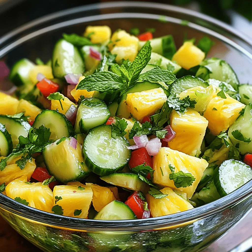 Pineapple Cucumber Salad Fresh and Flavorful Delight