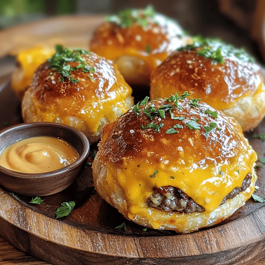 Garlic Parmesan Cheeseburger Bombs Tasty and Simple