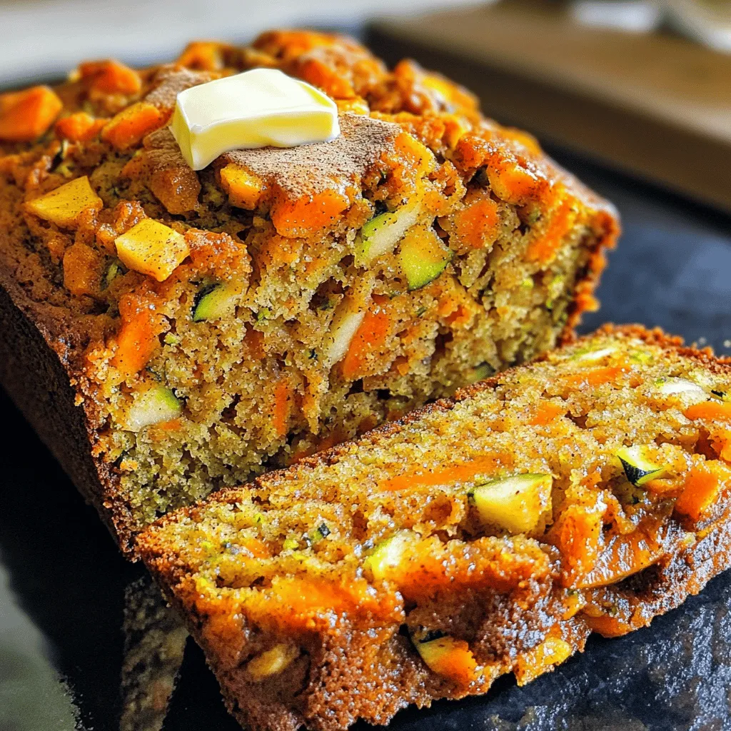 Delicious Carrot Apple Zucchini Bread Simple Recipe