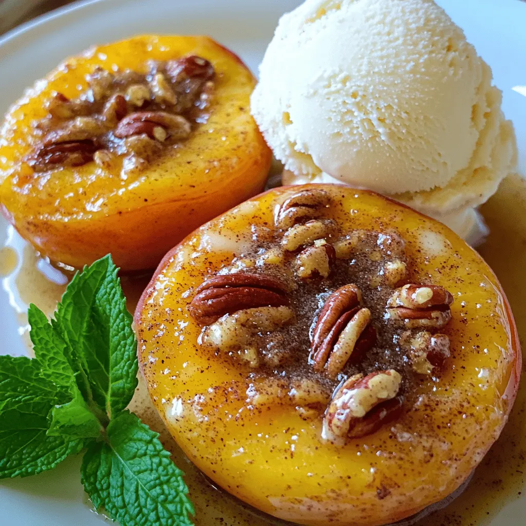 Cinnamon Sugar Baked Peaches Irresistible Dessert Recipe