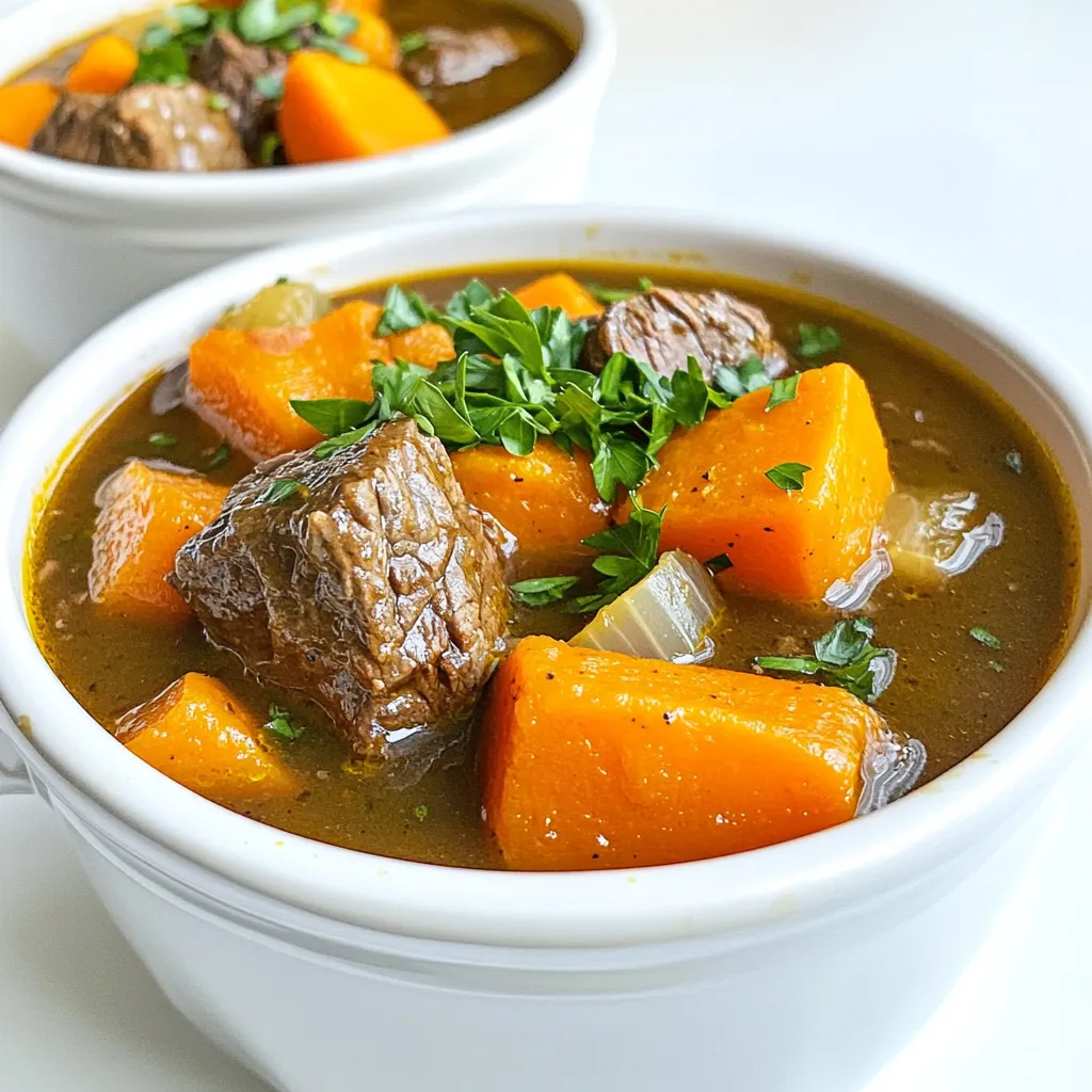 Slow Cooker Harvest Beef Stew with Root Vegetables