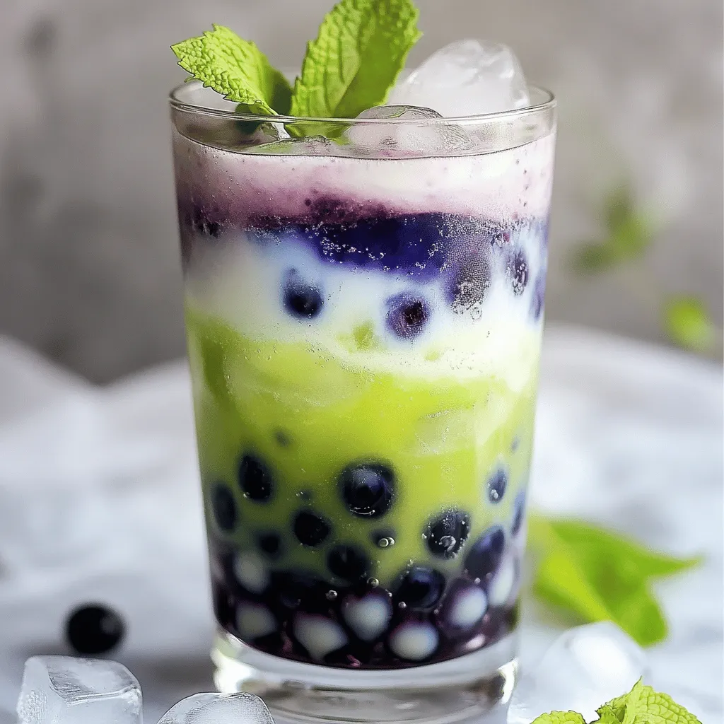 Blueberry Boba Drink Refreshing and Flavorful Treat