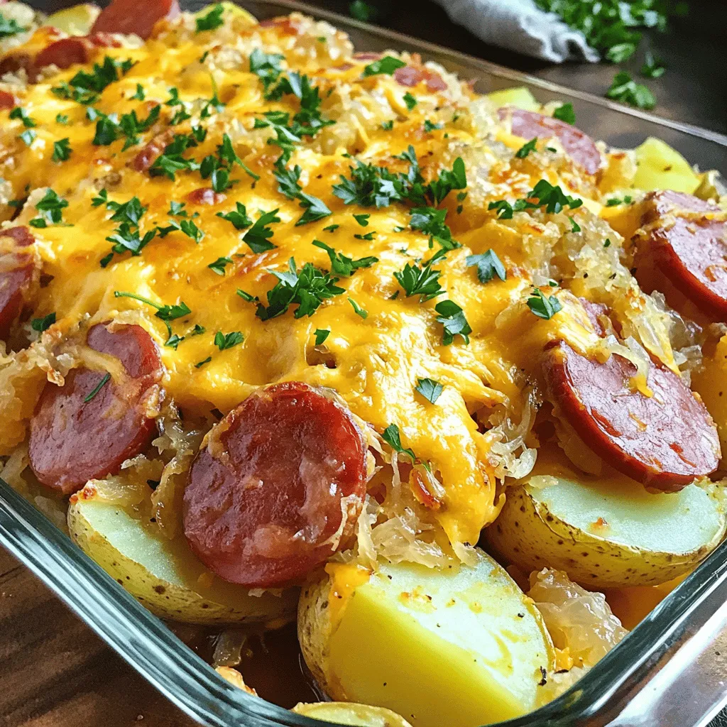 Kielbasa Sheet Pan Dinner with Sauerkraut Delight