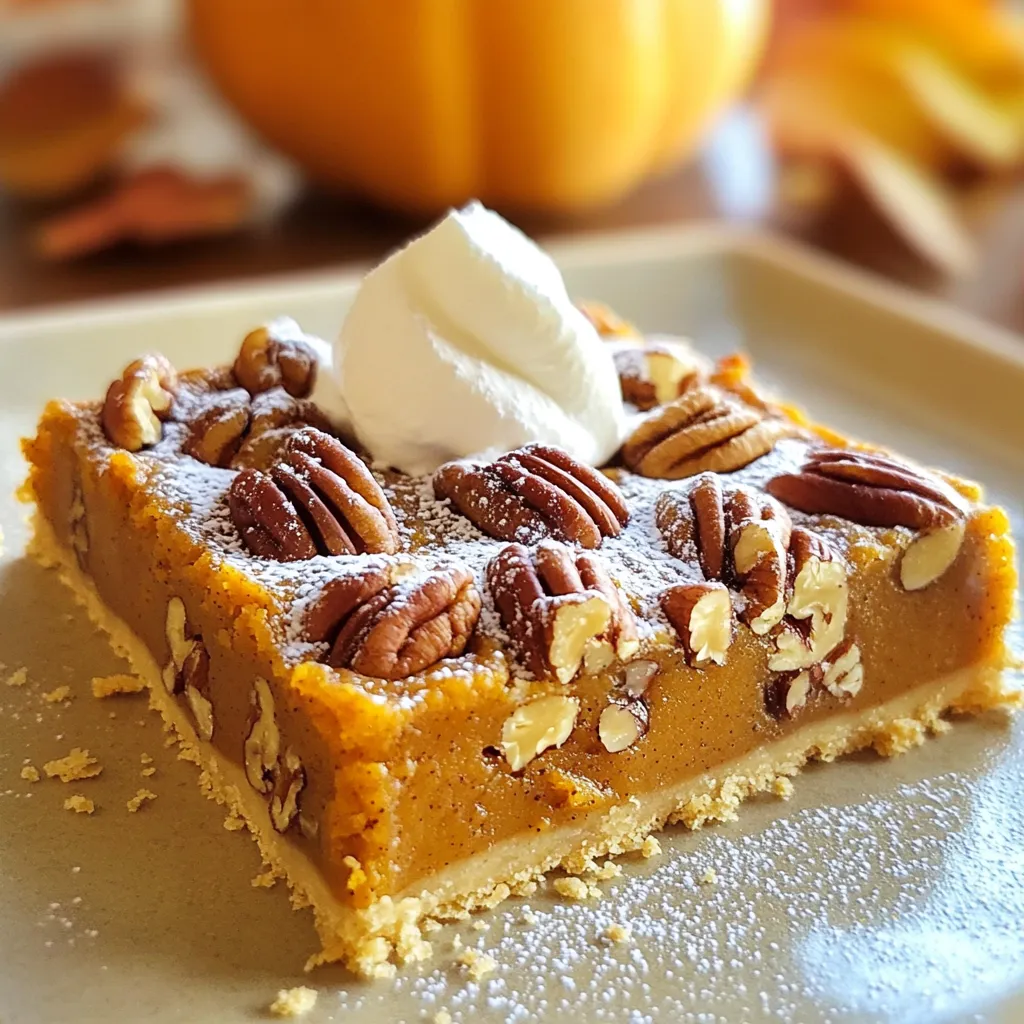 Pumpkin Pecan Pie Bars Flavorful and Simple Delight