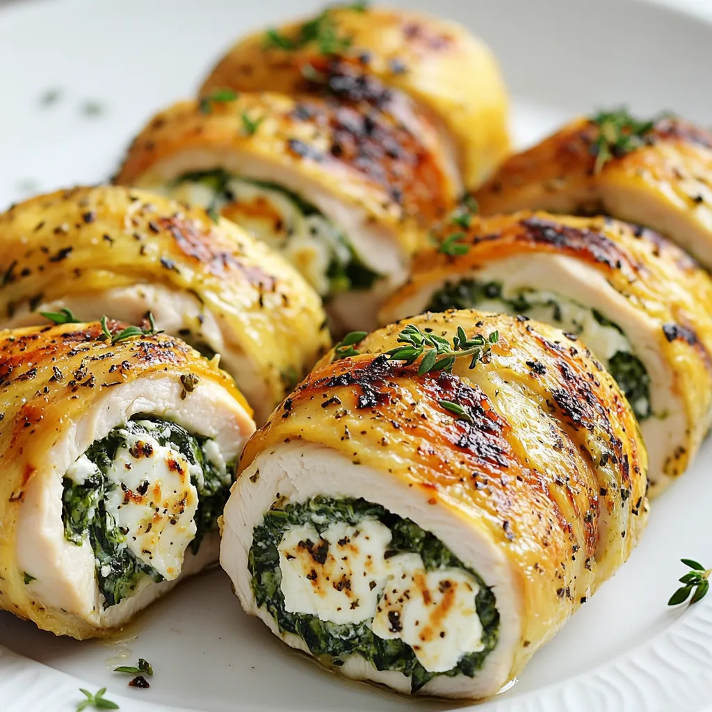 Feta Spinach Rolled Chicken Delightful Dinner Recipe