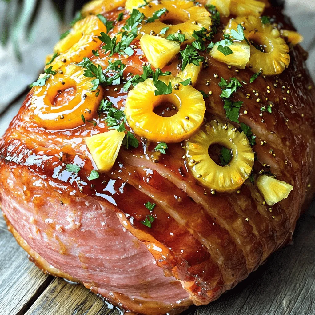 Pineapple Mustard Glazed Ham Savory and Tender Delight