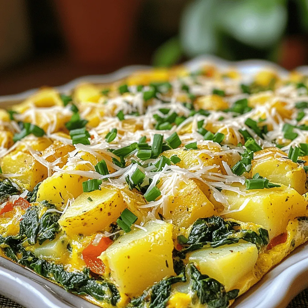 Savory Potato Spinach Frittata Healthy and Flavorful Dish