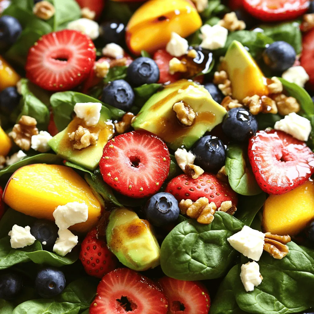 Summer Spinach and Fruit Salad Fresh and Tasty Dish