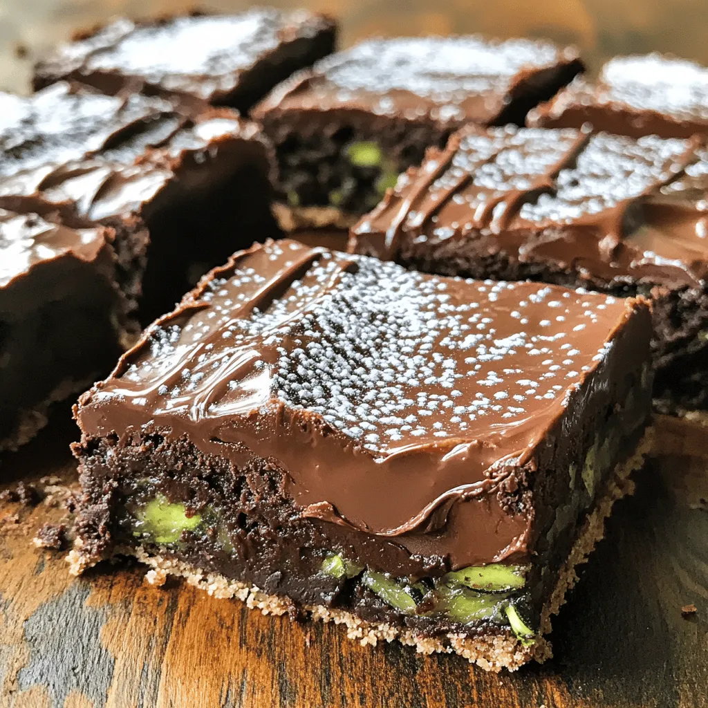 Moist Double Chocolate Zucchini Bars Delightful Treat
