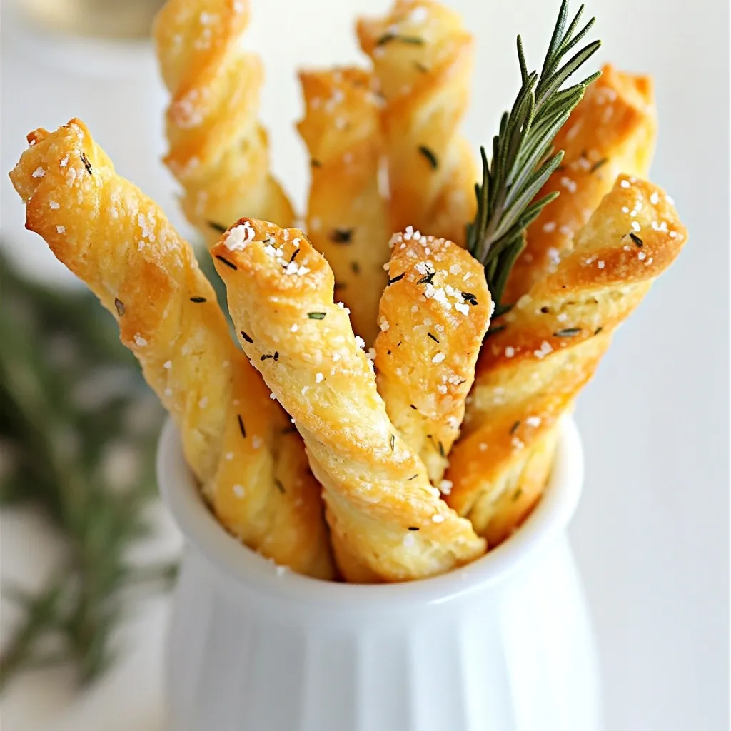Rosemary Parmesan Cheese Straws Crunchy and Flavorful