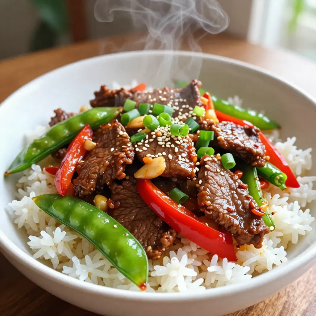 Spicy Beef Garlic Stir-Fry Bowls Flavorful and Quick Meal