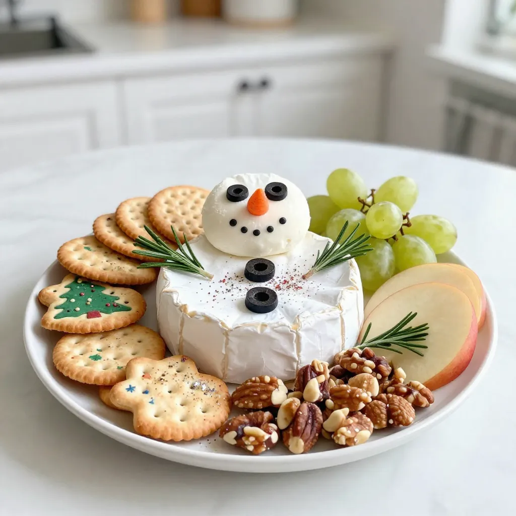 Snowman Christmas Cheese Board Festive Delight Recipe