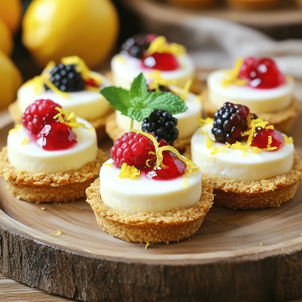 Mini No-Bake Lemon Cheesecake Tarts Delicious Treat