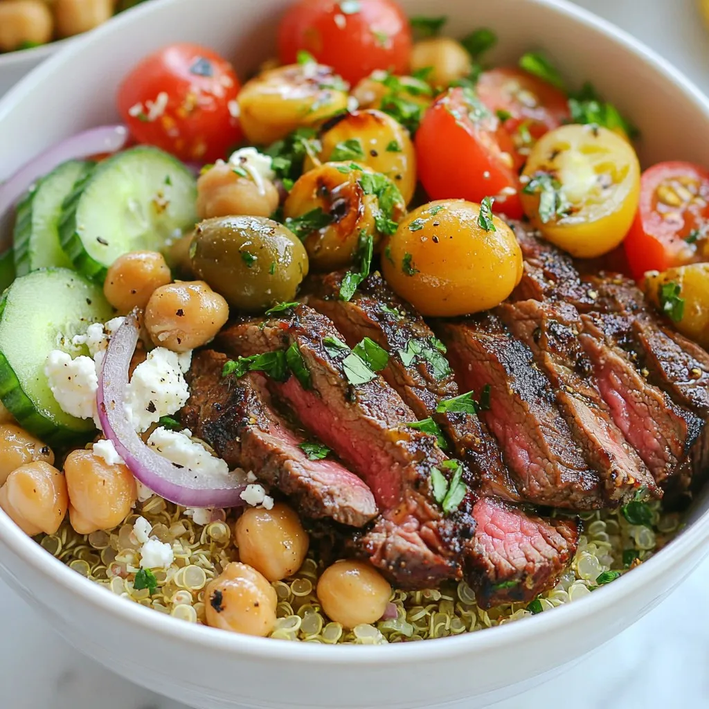 Mediterranean Steak Power Bowls Healthy and Flavorful
