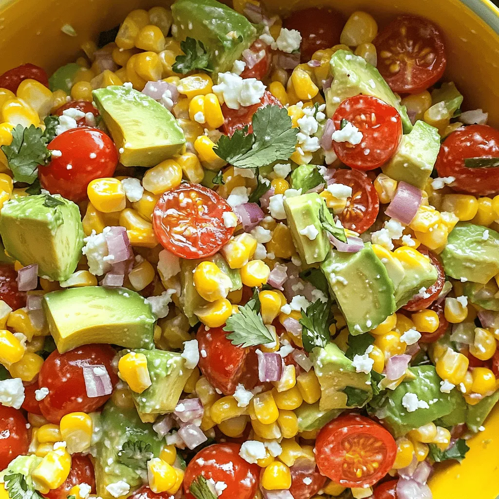 Flavorful Summer Corn Salad with Avocado Delight