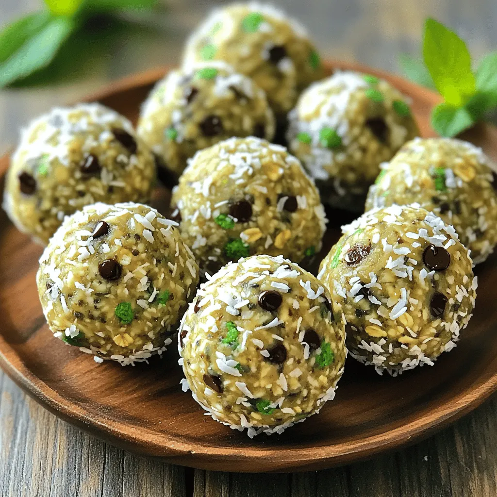 Mint Chocolate Chip Protein Balls Tasty Energy Snack