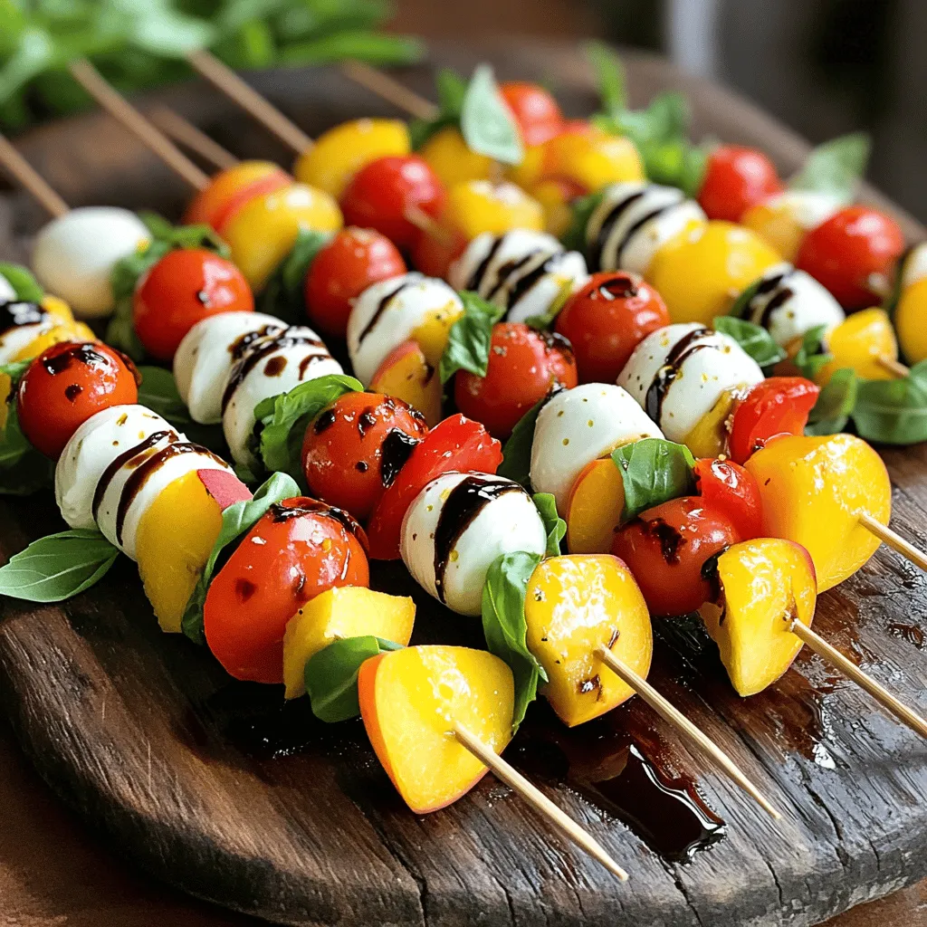 Peach Caprese Skewers Fresh and Flavorful Appetizer