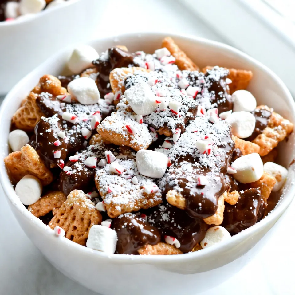 Peppermint Bark Puppy Chow Tasty Holiday Treat