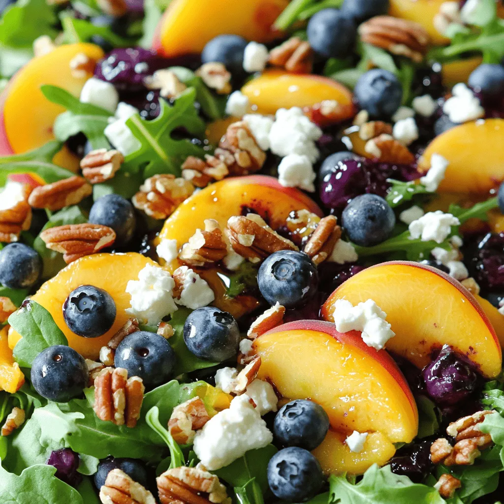 Blueberry Peach Feta Salad Fresh and Flavorful Dish
