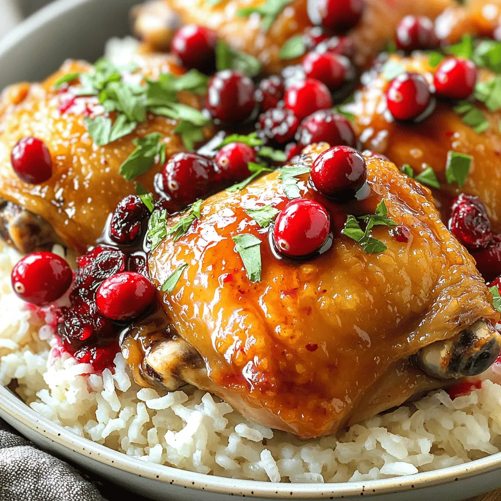 Slow Cooker Cranberry Balsamic Chicken Thighs Delight
