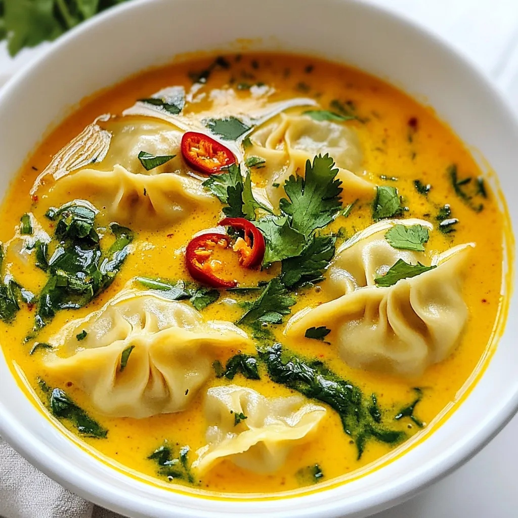 Thai Coconut Curry Dumpling Soup Flavorful Comfort Meal