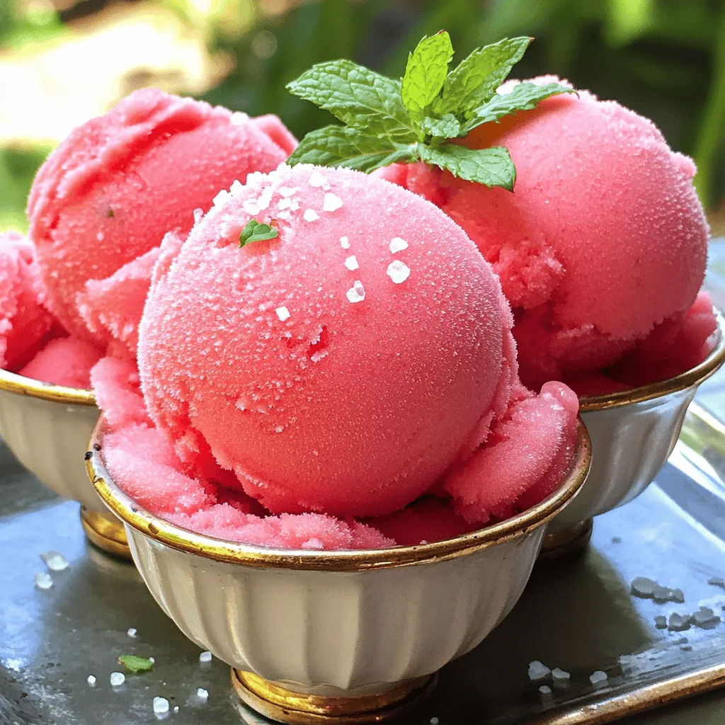 Quick Watermelon Sorbet Refreshing Summer Delight